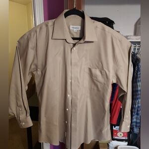 Joseph & Feiss Men's Tan Shirt Size 16 32/33